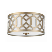 Jennings 3 Light 16.25" Flush Mount in Aged Brass