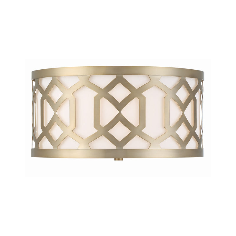 Jennings 3 Light 16.25" Flush Mount in Aged Brass