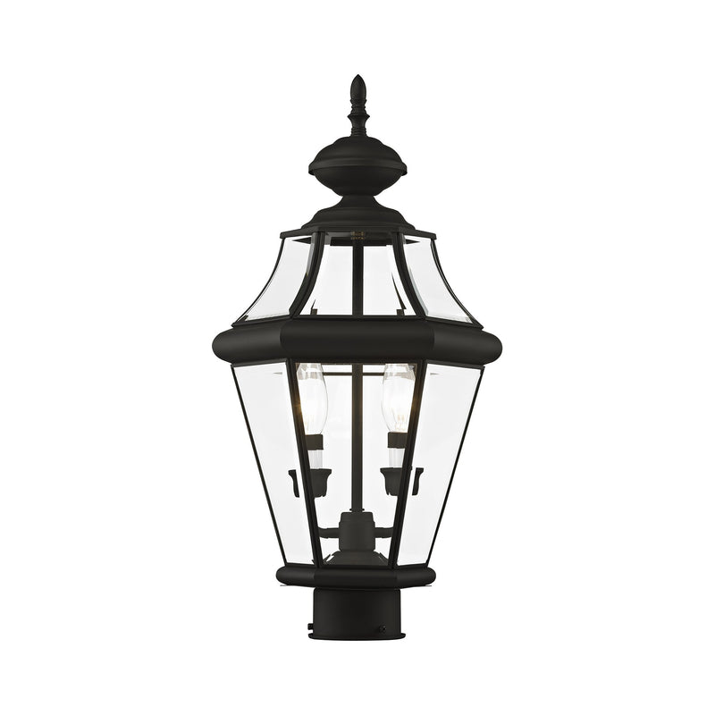 Georgetown 2-Light Medium Outdoor Post Light in Black
