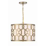 Jennings 3 Light 18.25" Pendant in Aged Brass