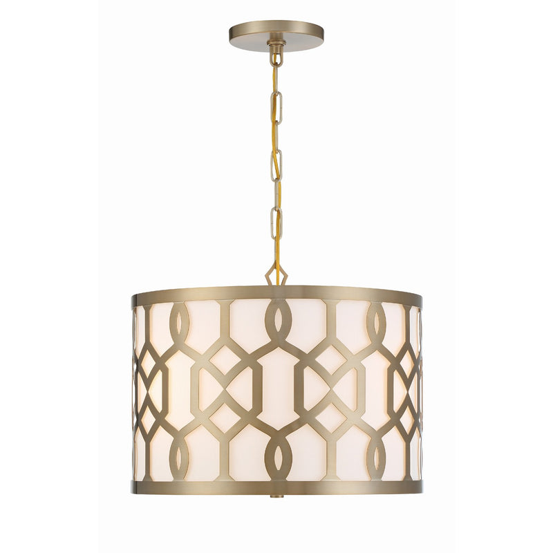 Jennings 3 Light 18.25" Pendant in Aged Brass