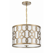 Jennings 3 Light 18.25" Pendant in Aged Brass