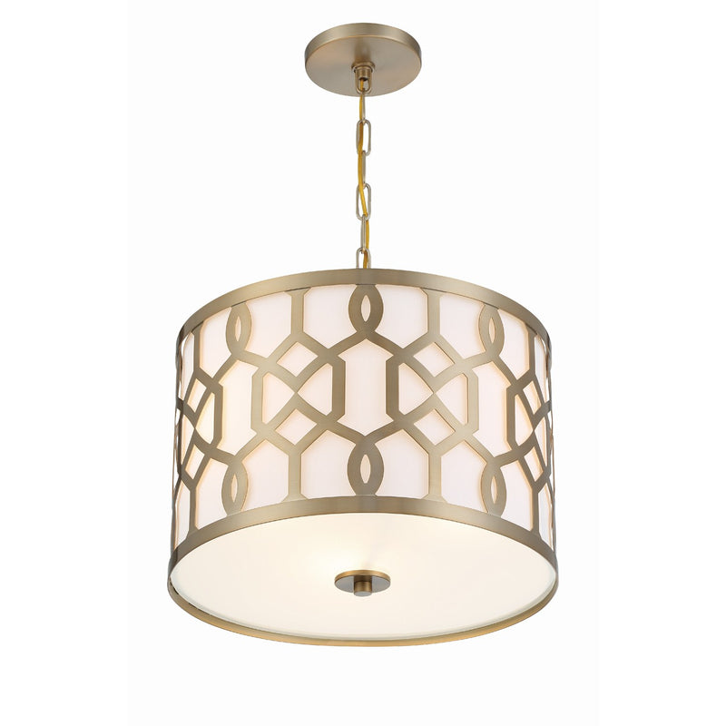 Jennings 3 Light 18.25" Pendant in Aged Brass