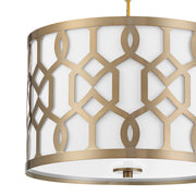 Jennings 3 Light 18.25" Pendant in Aged Brass