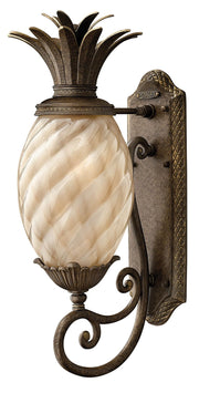 Plantation Medium Outdoor Wall Lantern in Pearl Bronze