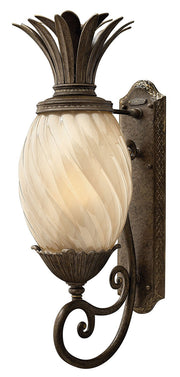 Plantation Large Outdoor Wall Lantern in Pearl Bronze
