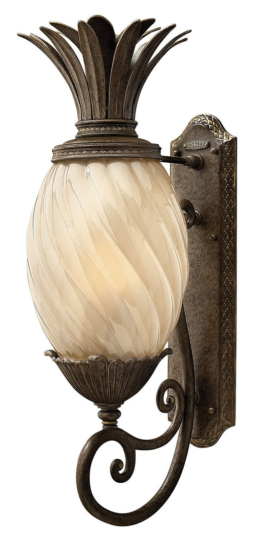 Plantation Large Outdoor Wall Lantern in Pearl Bronze