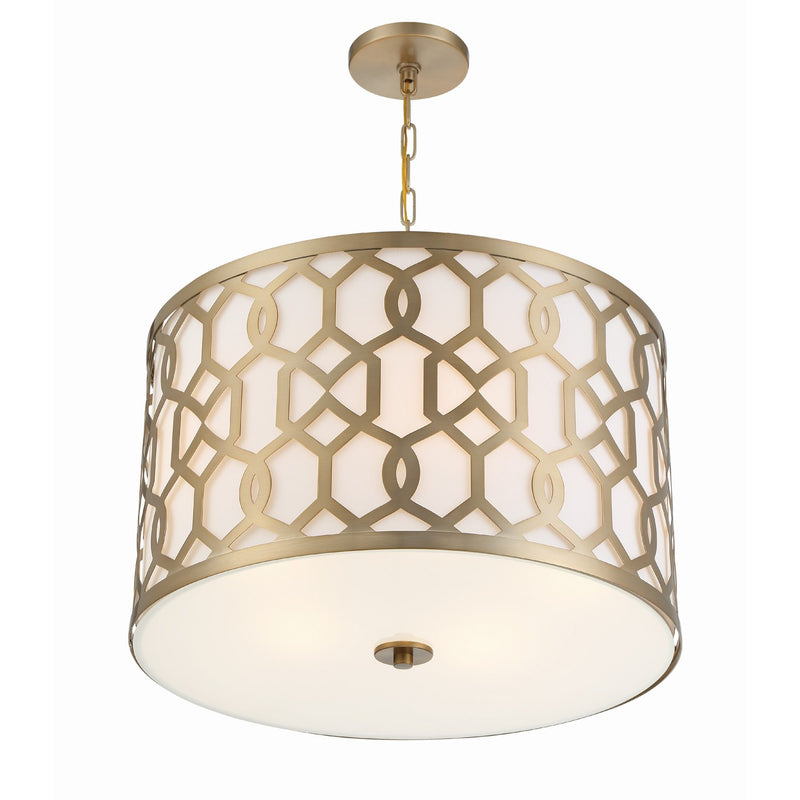 Jennings 5 Light 24.25" Pendant in Aged Brass