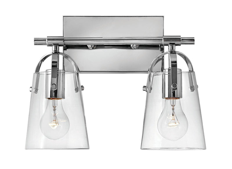 Foster 2-Light Bath Vanity Light in Chrome