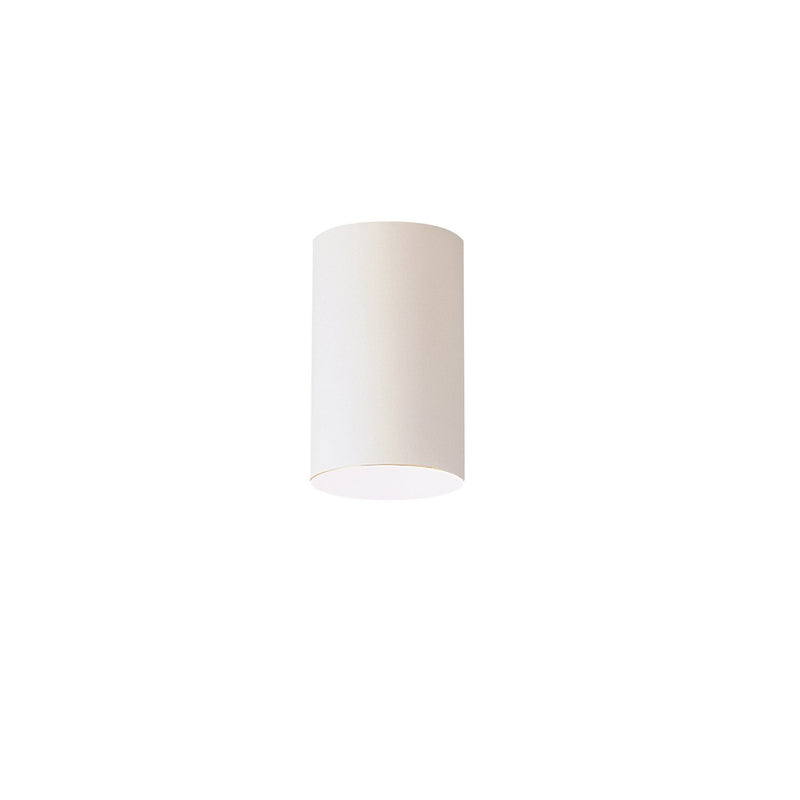 Cylinder Outdoor Flush Mount in White