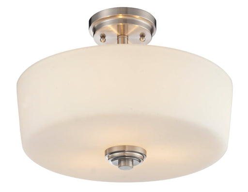Lamina 3 Light 14.375" Semi Flush Mount in Brushed Nickel