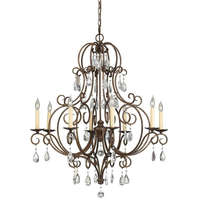 Chateau 8-Light Chandelier in Mocha Bronze