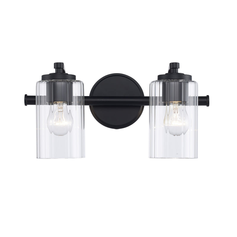 Solvante 2-Light 15.5" Vanity Light in Black