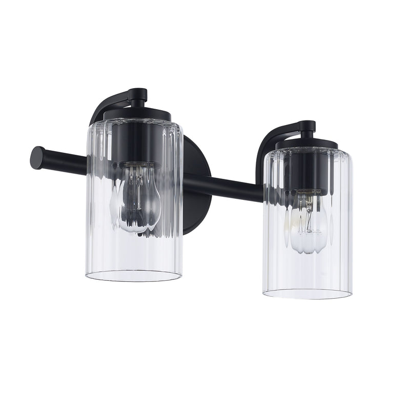 Solvante 2-Light 15.5" Vanity Light in Black