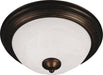 Essentials 2-Light Flush Mount in Oil Rubbed Bronze with Marble Glass - Lamps Expo