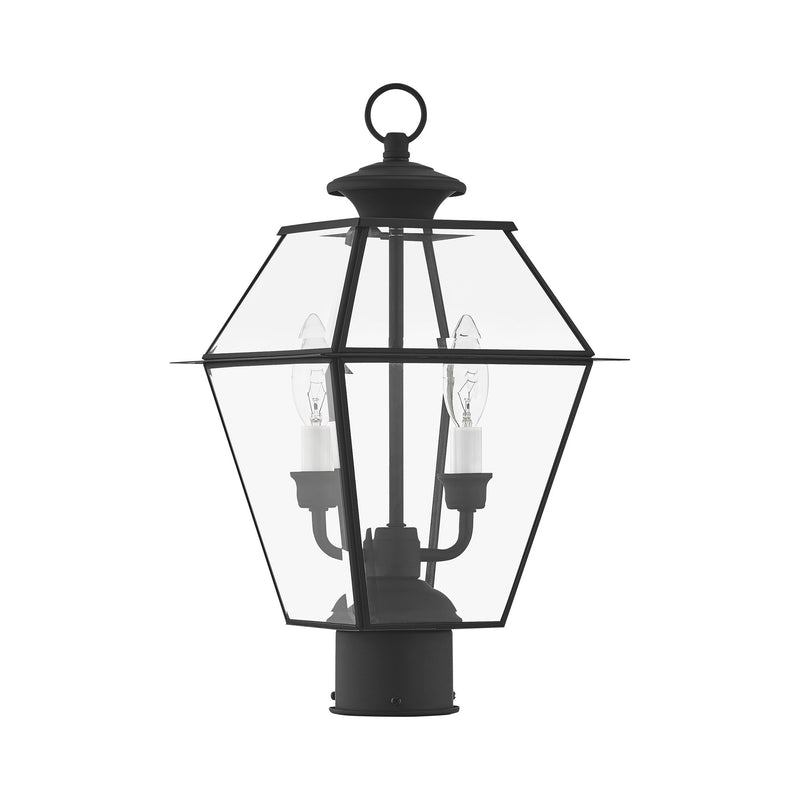 Westover 2-Light Medium Outdoor Post Light in Black