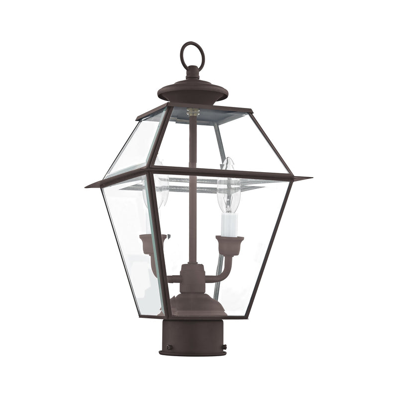 Westover 2-Light Medium Outdoor Post Light in Bronze
