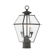 Westover 2-Light Medium Outdoor Post Light in Charcoal