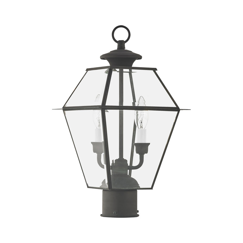 Westover 2-Light Medium Outdoor Post Light in Charcoal