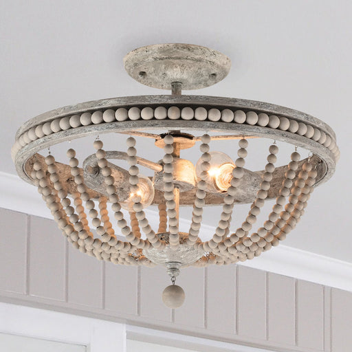 Kayla 2-Light Semi-Flush Mount in Mystic Sand