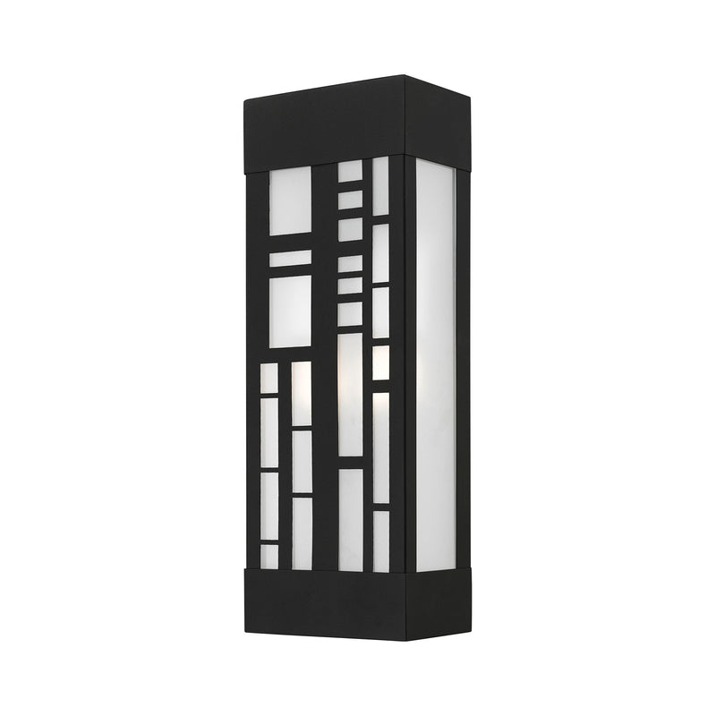 Malmo 2-Light Outdoor ADA Wall Sconce in Textured Black