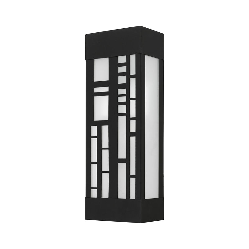 Malmo 2-Light Outdoor ADA Wall Sconce in Textured Black