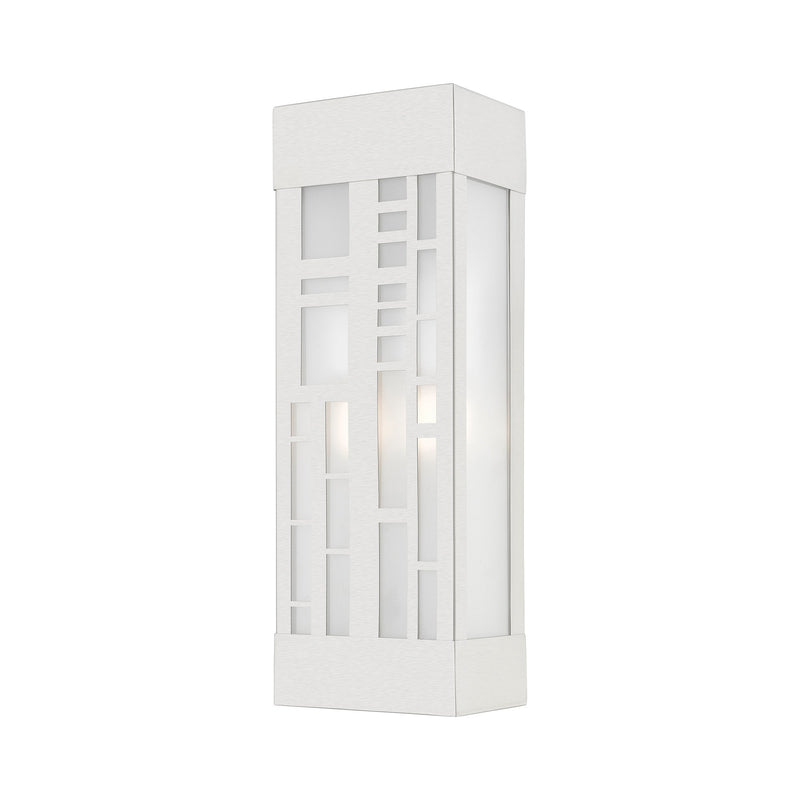 Malmo 2-Light Outdoor ADA Wall Sconce in Brushed Nickel
