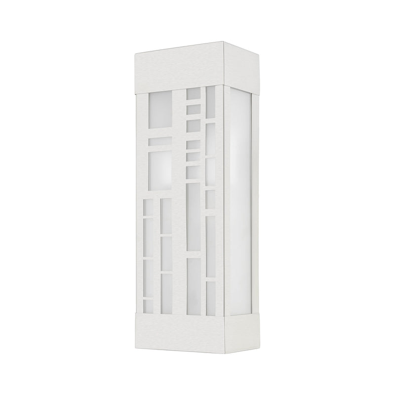 Malmo 2-Light Outdoor ADA Wall Sconce in Brushed Nickel