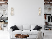 Wentworth 1 Light 7.5" Wall Sconce in Brushed Nickel in a room setting