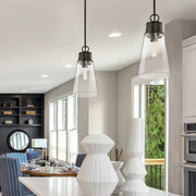 Wentworth 1 Light 7.5" Pendant in Plated Bronze in a room setting