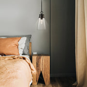 Wentworth 1 Light 7.5" Pendant in Matte Black in a room setting