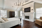 Arrington 6 Light 42" Chandelier in Matte Black in a room setting