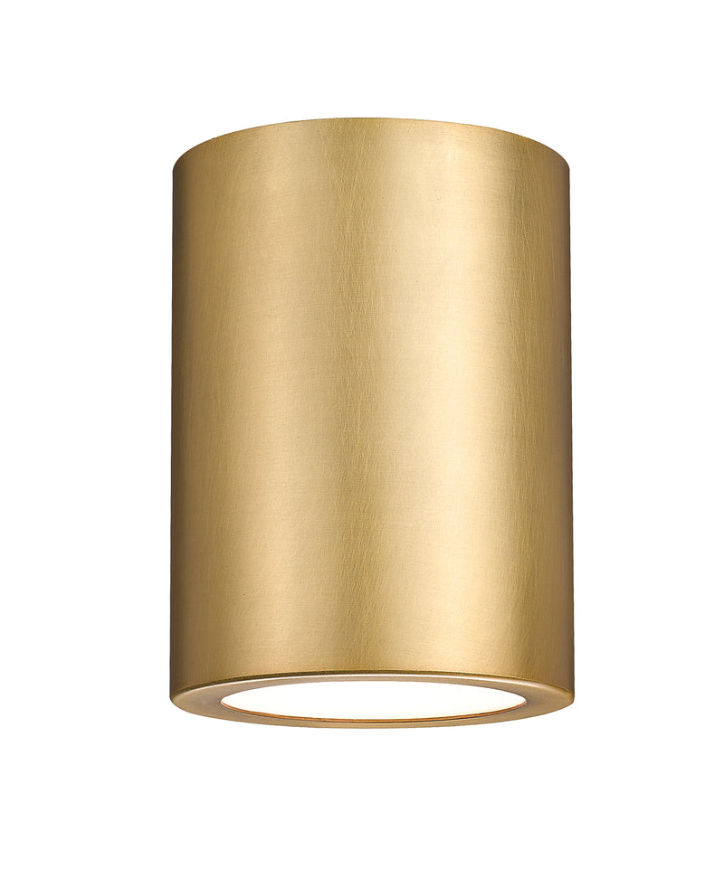 Harley 1 Light 5" Flush Mount in Rubbed Brass