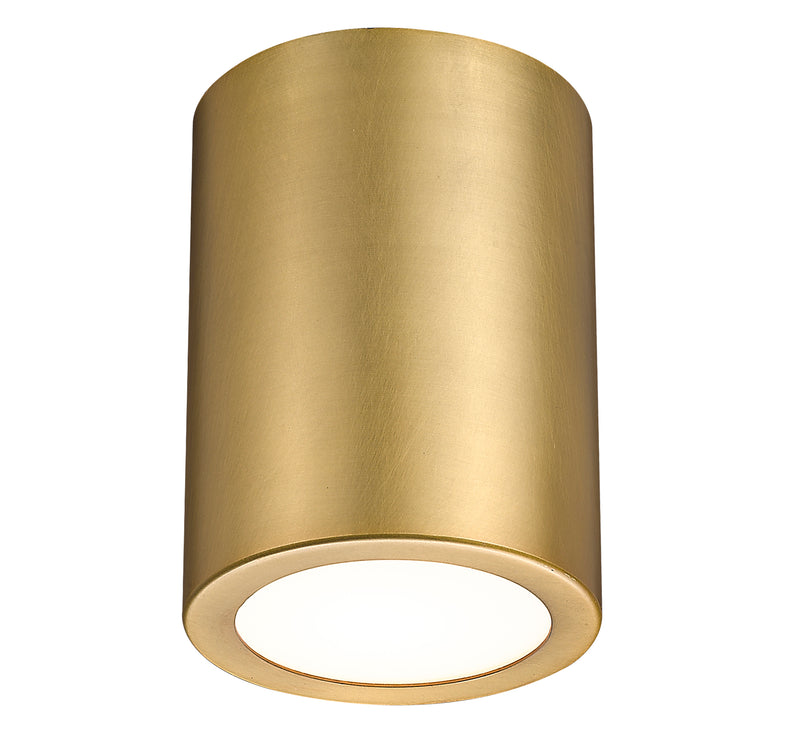 Harley 1 Light 5" Flush Mount in Rubbed Brass