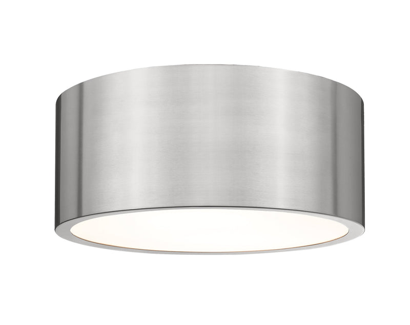 Harley 2 Light 12" Flush Mount in Brushed Nickel