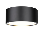 Harley 2 Light 12" Flush Mount in Matte Black
