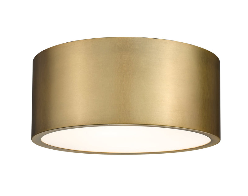 Harley 2 Light 12" Flush Mount in Rubbed Brass