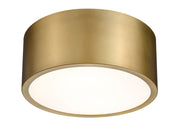 Harley 2 Light 12" Flush Mount in Rubbed Brass
