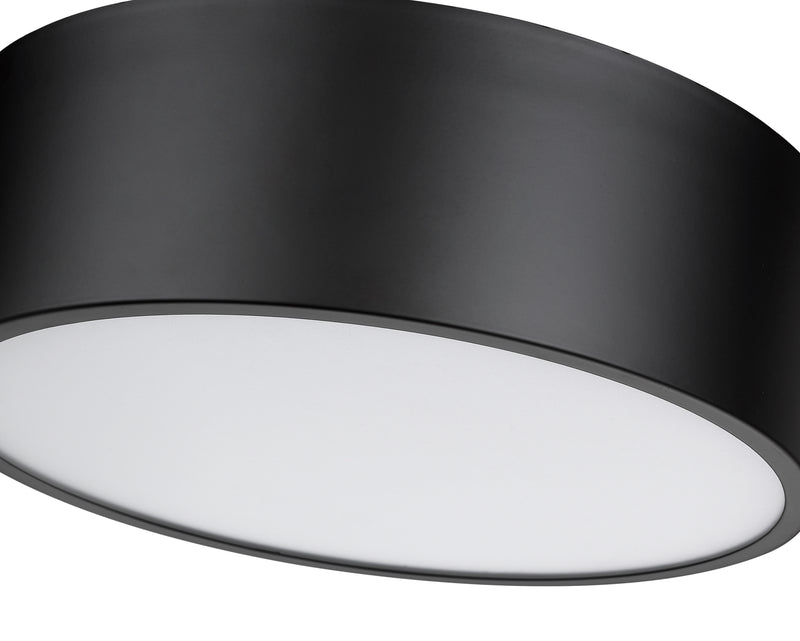 Harley 3 Light 16" Flush Mount in Matte Black