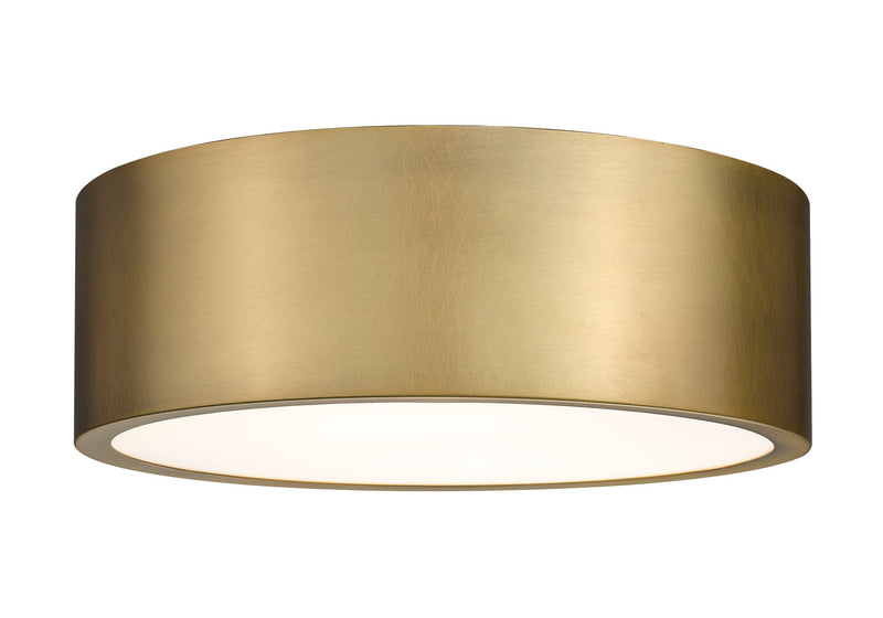 Harley 3 Light 16" Flush Mount in Rubbed Brass