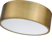 Harley 3 Light 16" Flush Mount in Rubbed Brass