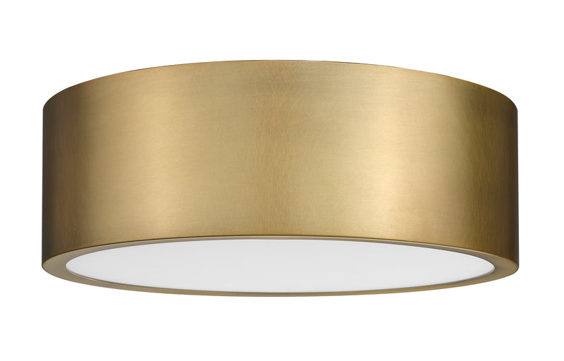 Harley 3 Light 16" Flush Mount in Rubbed Brass