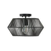 Kaiya Semi-Flush Mount in Matte Black