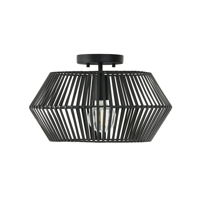 Kaiya Semi-Flush Mount in Matte Black