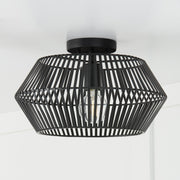 Kaiya Semi-Flush Mount in Matte Black
