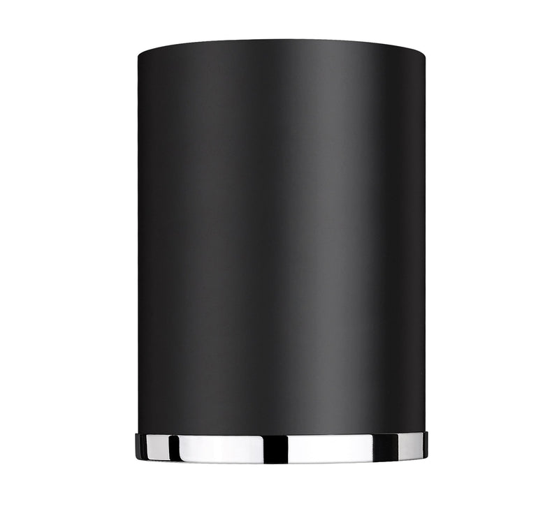 Arlo 1 Light 5.25" Flush Mount in Matte Black + Chrome