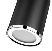Arlo 1 Light 5.25" Flush Mount in Matte Black + Chrome
