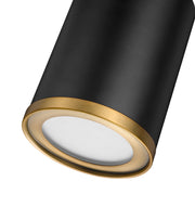 Arlo 1 Light 5.25" Flush Mount in Matte Black + Rubbed Brass