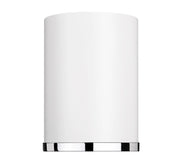 Arlo 1 Light 5.25" Flush Mount in Matte White + Chrome