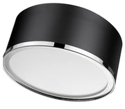 Arlo 2 Light 12.25" Flush Mount in Matte Black + Chrome